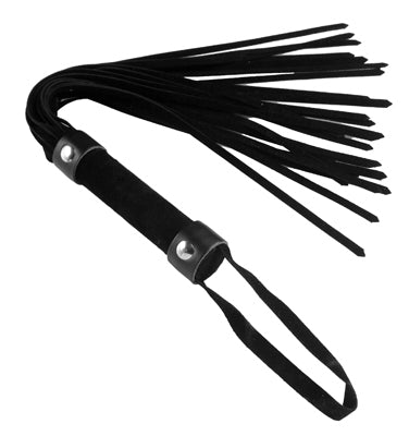 Strict Short Suede Flogger Black (8251369226479)