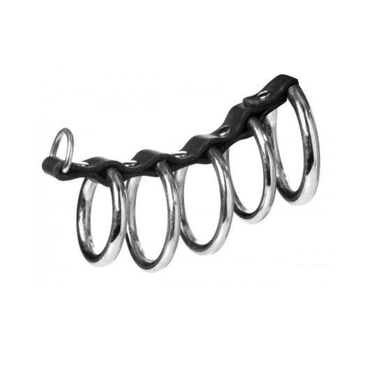 Silicone 5 Cock Ring Chastity Device (8099806019823)