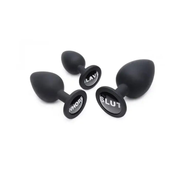 Master Series Dirty Words Anal Plug Set | 3 Sizes Master Series Dirty Words Anal Plug Set | 3 Sizes