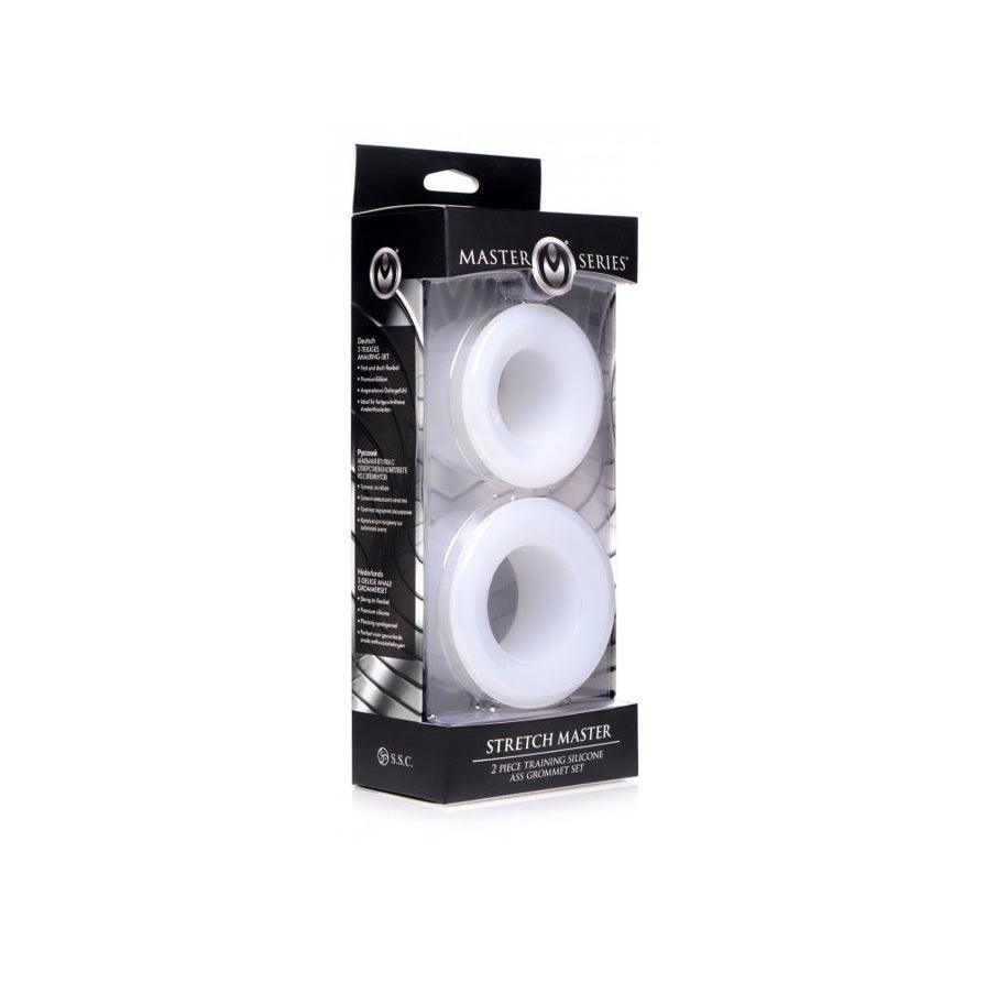Stretch Master 2 Piece Training Silicone Ass Grommet Set White (8073730064623)