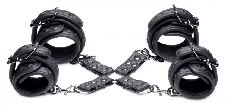 Master Series Concede Writs and Ankle Restraint Set with Bonyus Hog Tie Adaptor (8221882188015)