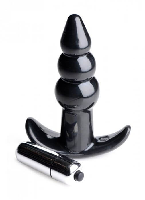 Fisky Bubbing Noir Ribbed Anal Plug