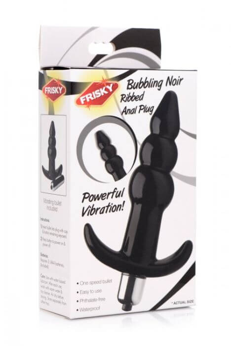 Fisky Bubbing Noir Ribbed Anal Plug