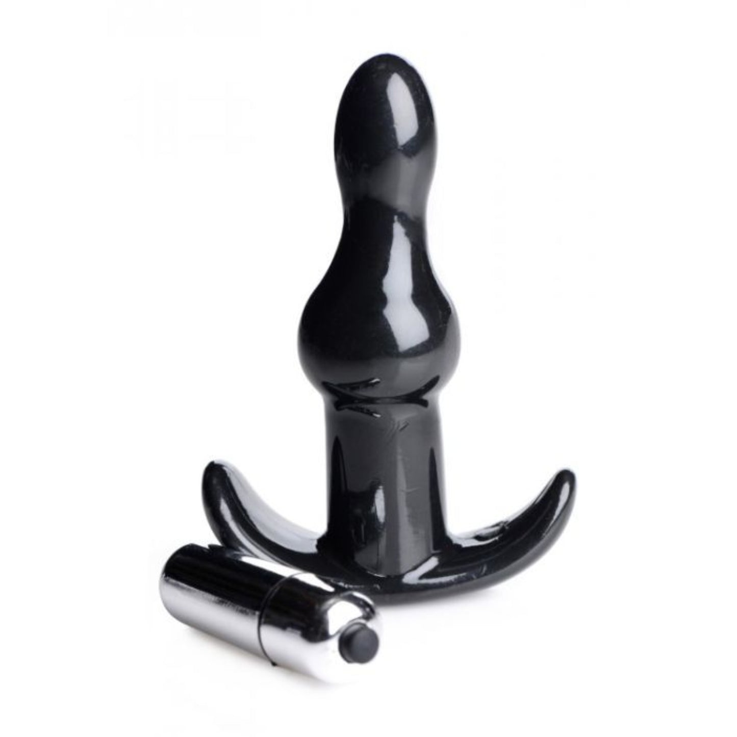 Frisky Rolling Noir Bumpy Vibrating Anal Plug