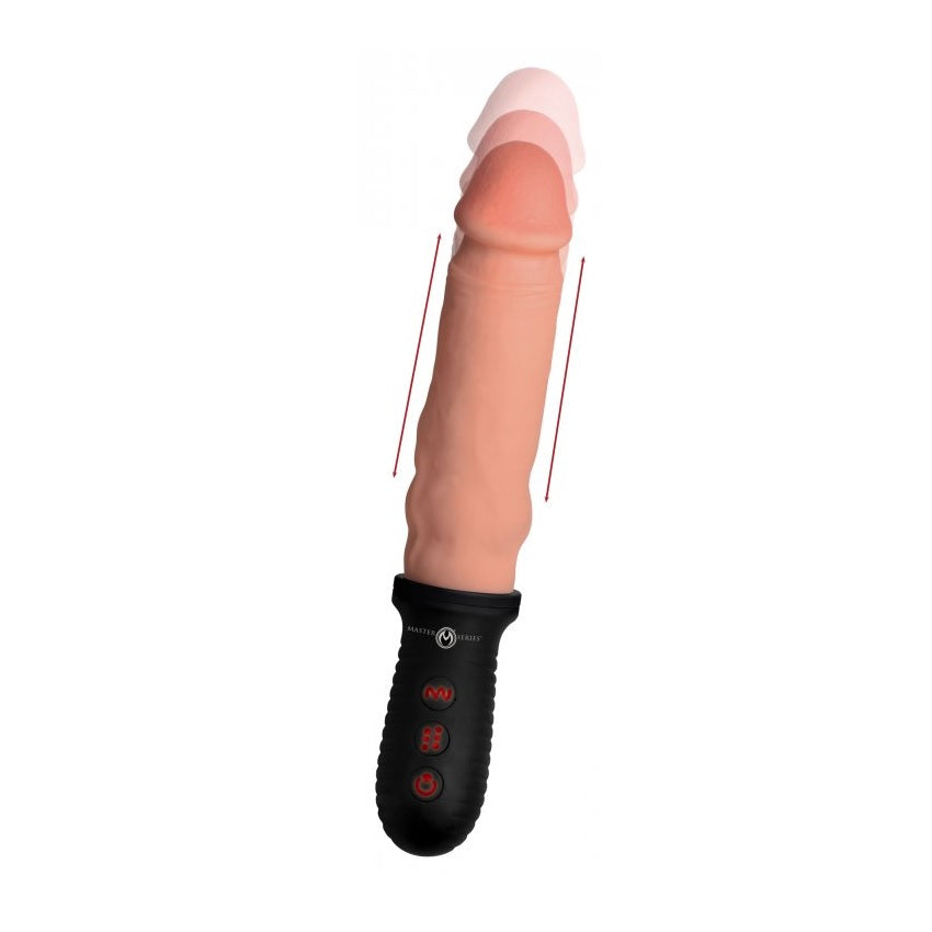 Master Series 8x Auto Pounder Vibrating and Thrusting Dildo with Handle (8221873111279)