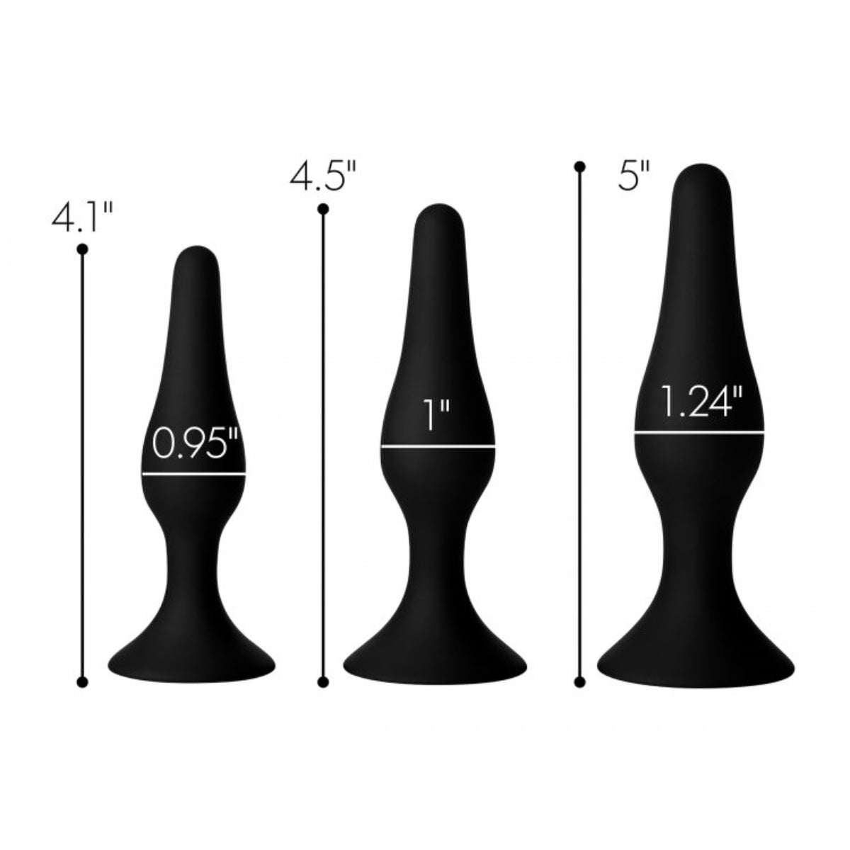 Master Series Triple Spire Tapered Silicone Anal Trainer Set