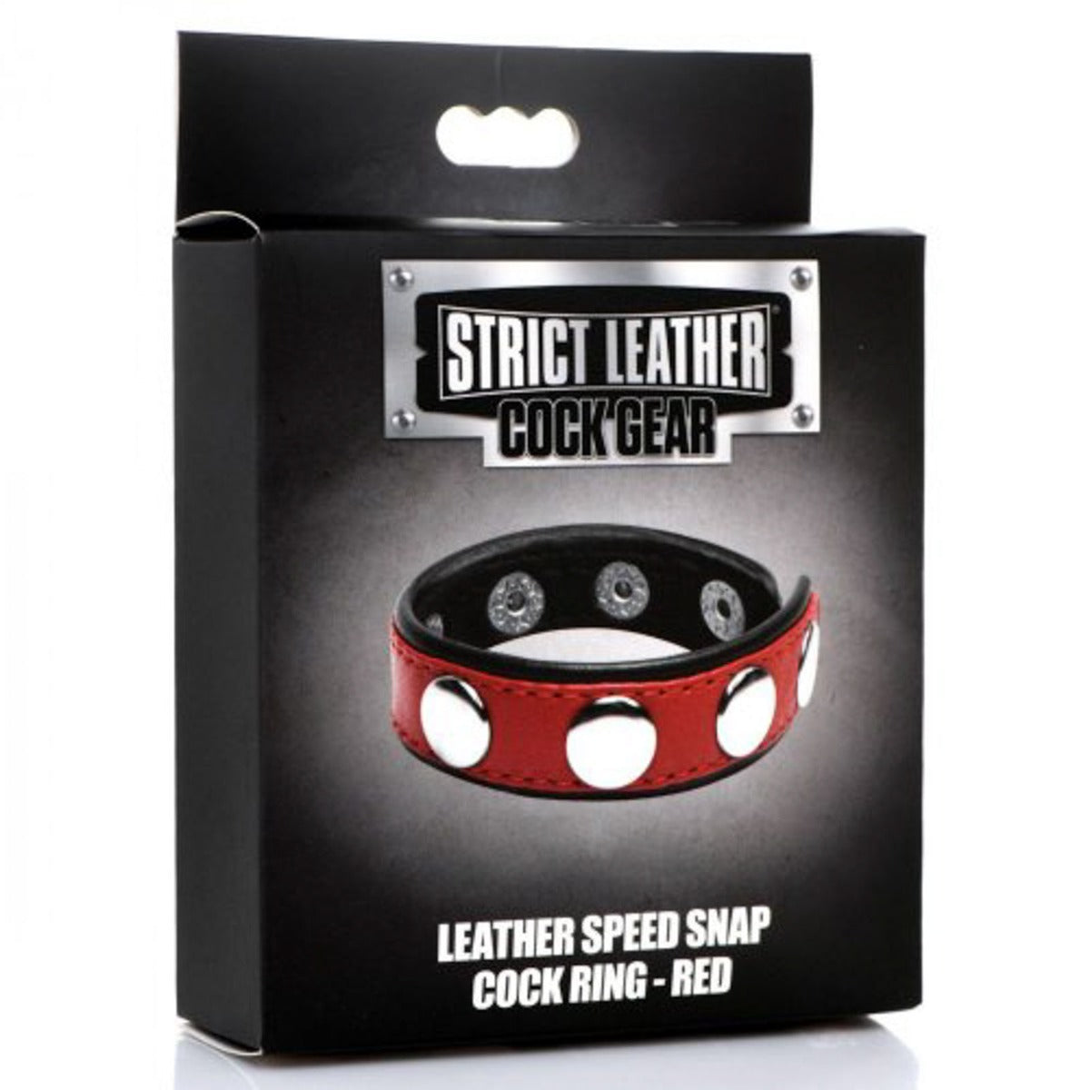 Speed Snap Leather Cock Strap Red (8099812770031)