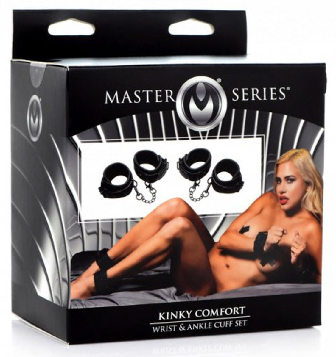 Master Series Kinky Comfort Wrist & Ankle Cuff Set Black