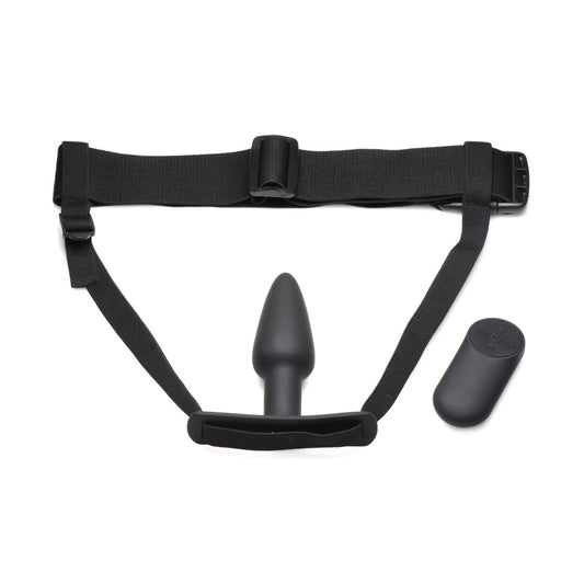 Bum-tastic Silicone Anal Plug with Harness and Remote Control (8100465574127)