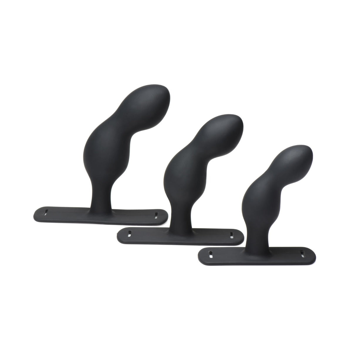 Master Series P-Spot Plugger Trainer Set Silicone 3 Piece Prostate Plug with Harness (8125708533999)