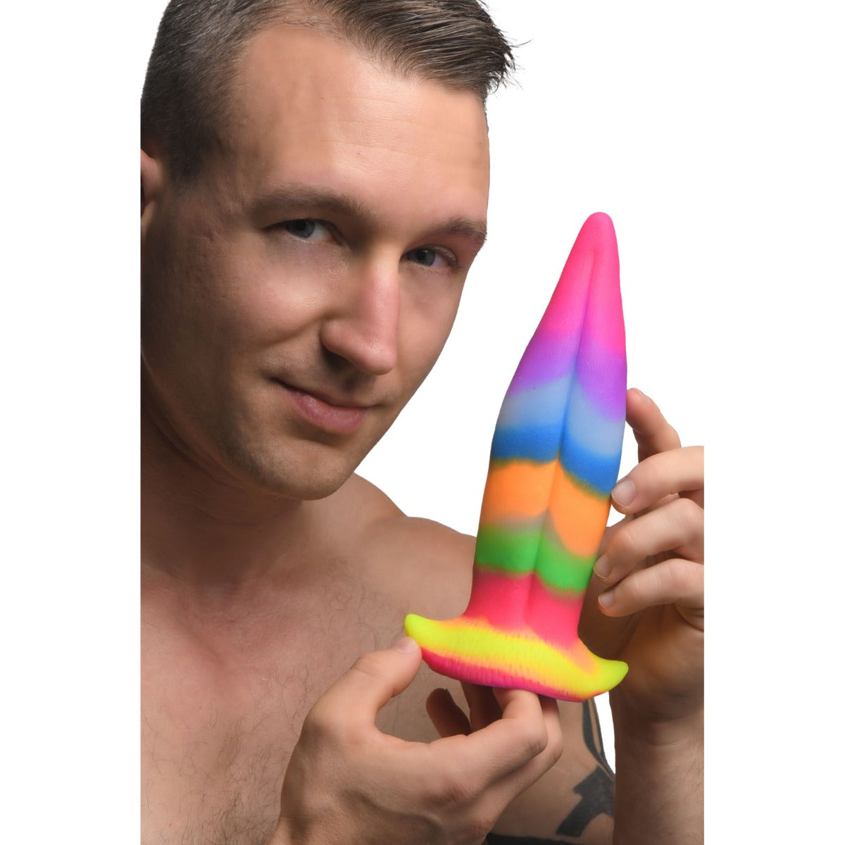 Unicorn Tongue Glow-in-the-Dark Silicone Dildo (8071494369519)