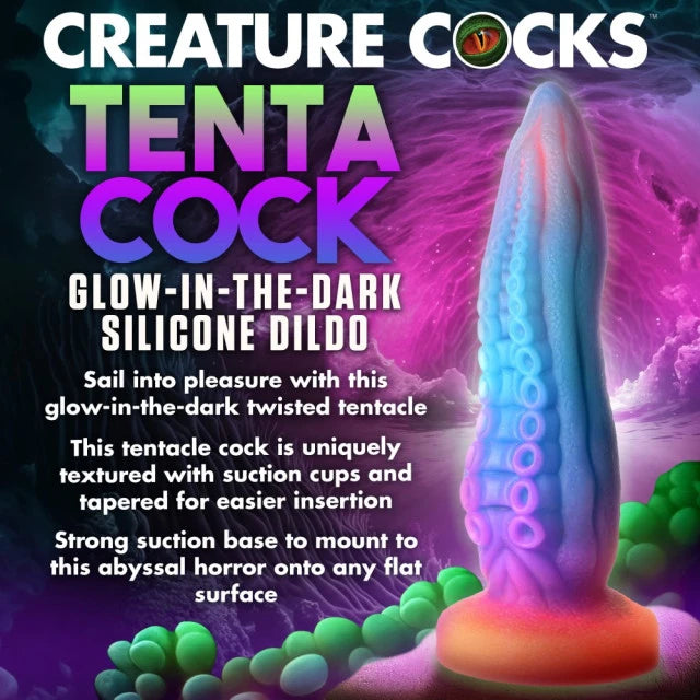 Creature Cocks Tenta-Cock Glow in the Dark Silicone Dildo