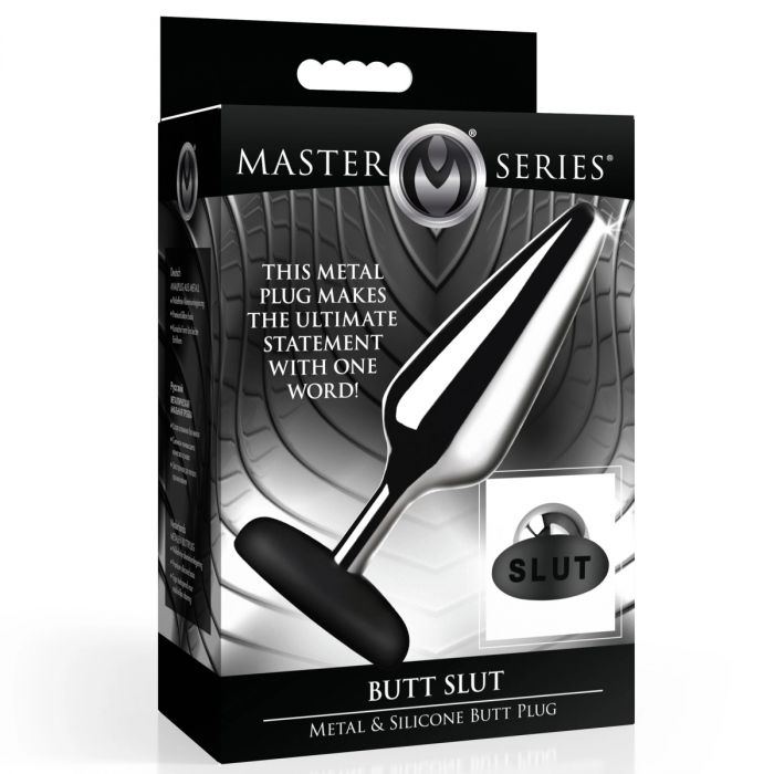 Master Series Butt Slut Metal & Silicone Butt Plug