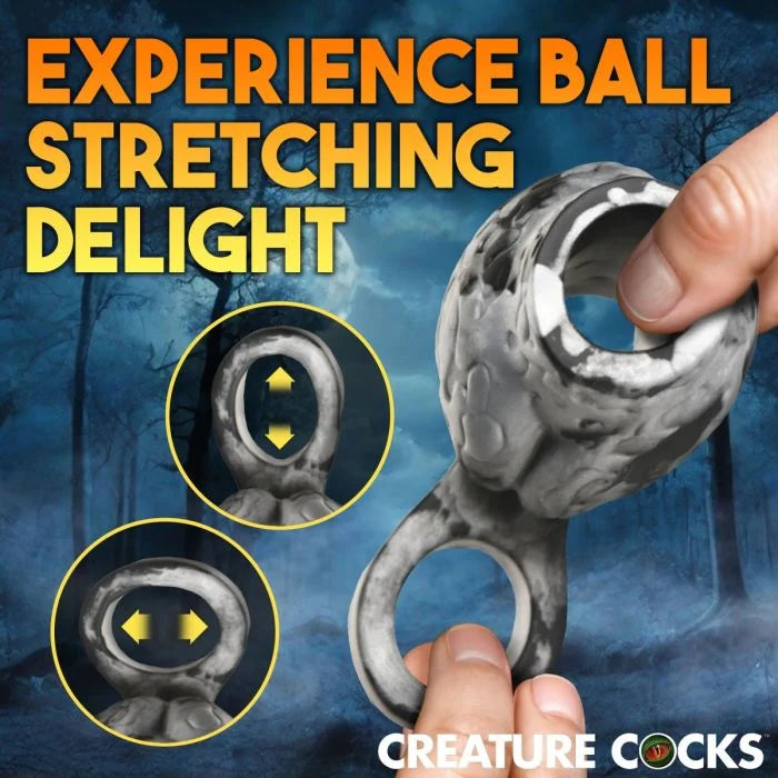 Creature Cocks Night Prowler Silicone Girth Enhancer with Ball Strap Large