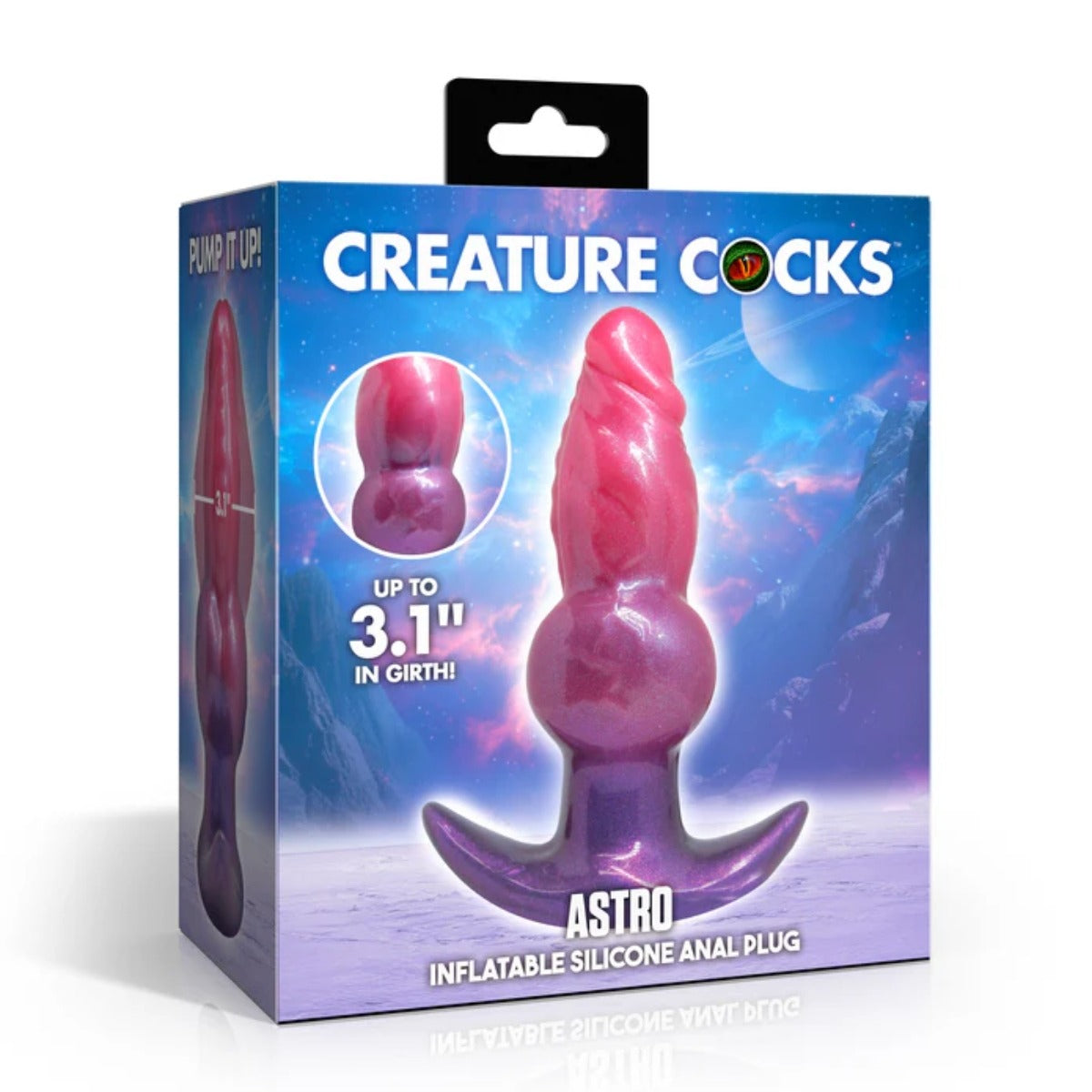 Astro Inflatable Silicone Anal Plug packaging