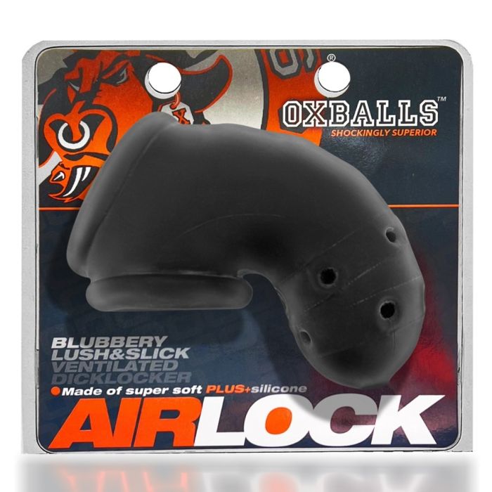Oxballs Airlock Air-Lite Vented Chastity Sheath Black Ice (8133004853487)