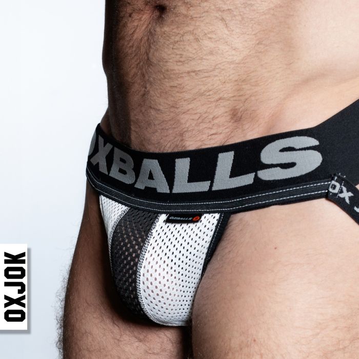 Oxballs Airmesh Swagger Jock Strap Ice White