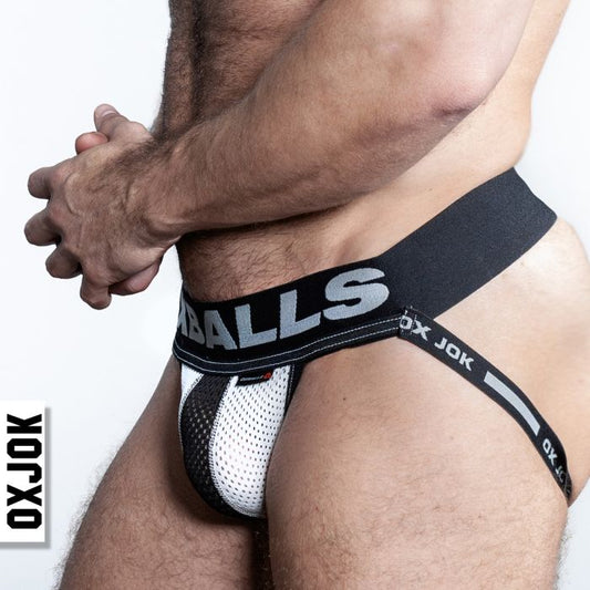 Oxballs Airmesh Swagger Jock Strap Ice White