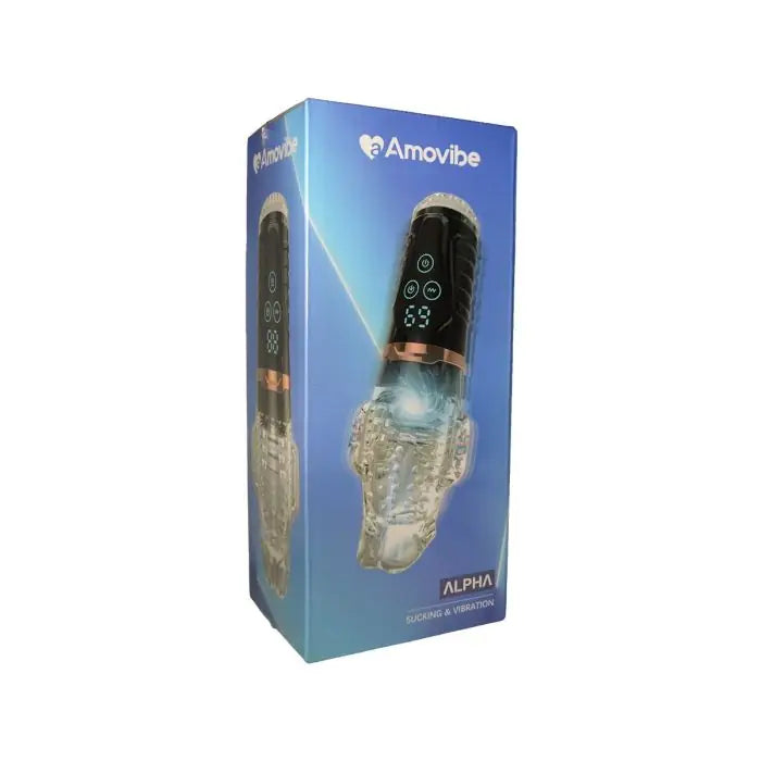 Amovibe Alpha Sucking & Vibrating Masturbator packaging.