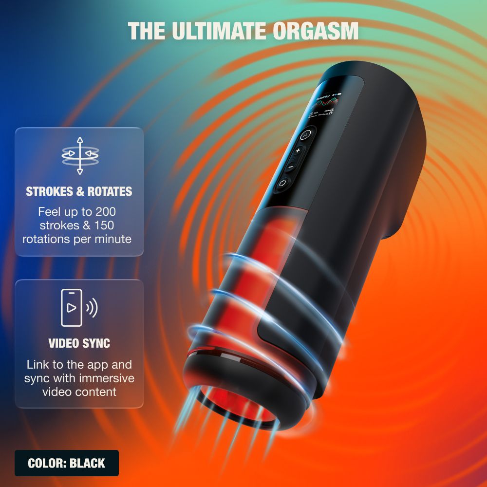 Arcwave Thruster Automatic Stroking & Rotating Masturbator graphic highlighting the ultimate orgasm.