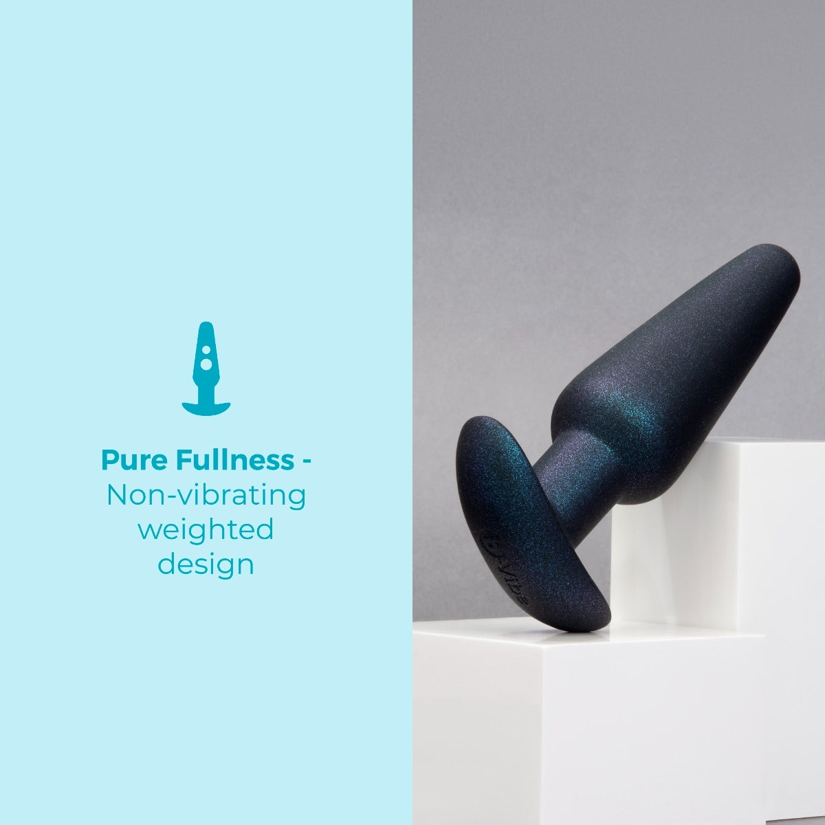 b-Vibe Hefty weighted butt plug packaging 185g gravity-enhanced sensation advanced users