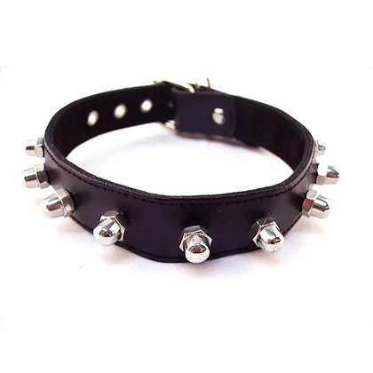 Rouge Leather Nut Collar