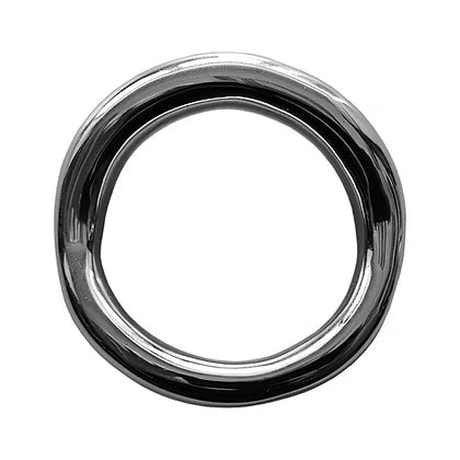 Rouge Ergonomic Stainless Steel Cock Ring 50mm front view