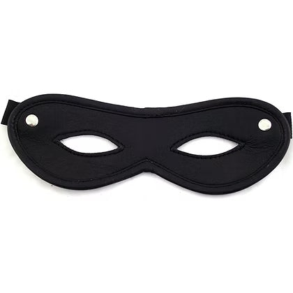 Rouge Leather Open Eye Mask Black