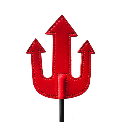 Rouge Leather Devil Riding Crop Red tip closeup
