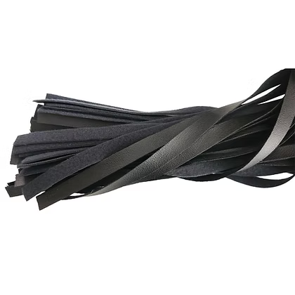 Rouge Vegan Fetish Play Wooden Handle Flogger Black or Red