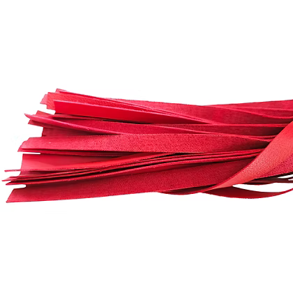 Rouge Vegan Fetish Play Wooden Handle Flogger Black or Red