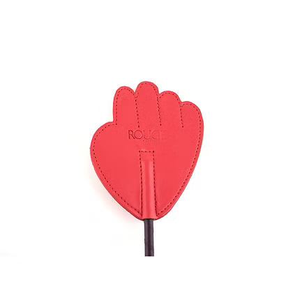 Rouge Leather Hand Riding Crop Red