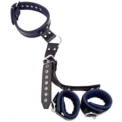 Rouge Leather Neck to Wrist Restraint