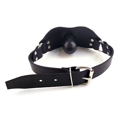 Rouge Leather Gag with Dick