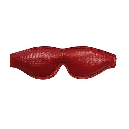 Rouge Leather Padded Blindfold Burgundy front