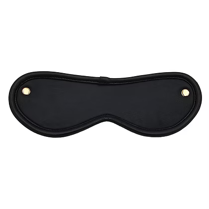 Rouge Leather Blindfold Black Gold