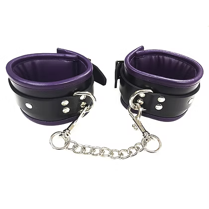 Rouge Padded Ankle Cuffs Black/Purple