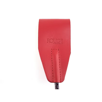 Rouge Leather Riding Crop Red
