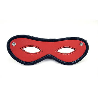 Rouge Leather Open Eye Mask Black/Red