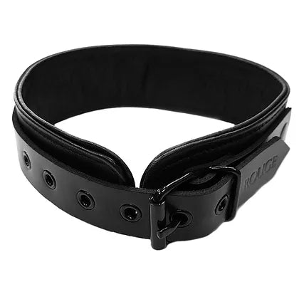 Rouge Leather Collar Black with Black Accessories