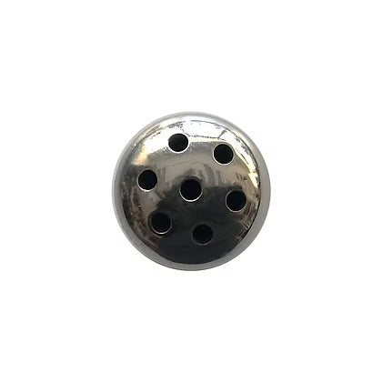 Rouge Stainless Steel Shower Penis Plug closeup of shower head