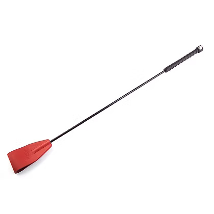 Rouge Leather Riding Crop Red