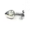 Rouge Stainless Steel Butt Plug Pink Crystal Small side view