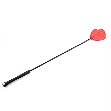 Rouge Leather Hand Riding Crop Red