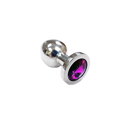 Rouge Stainless Steel Butt Plug Pink Crystal Small