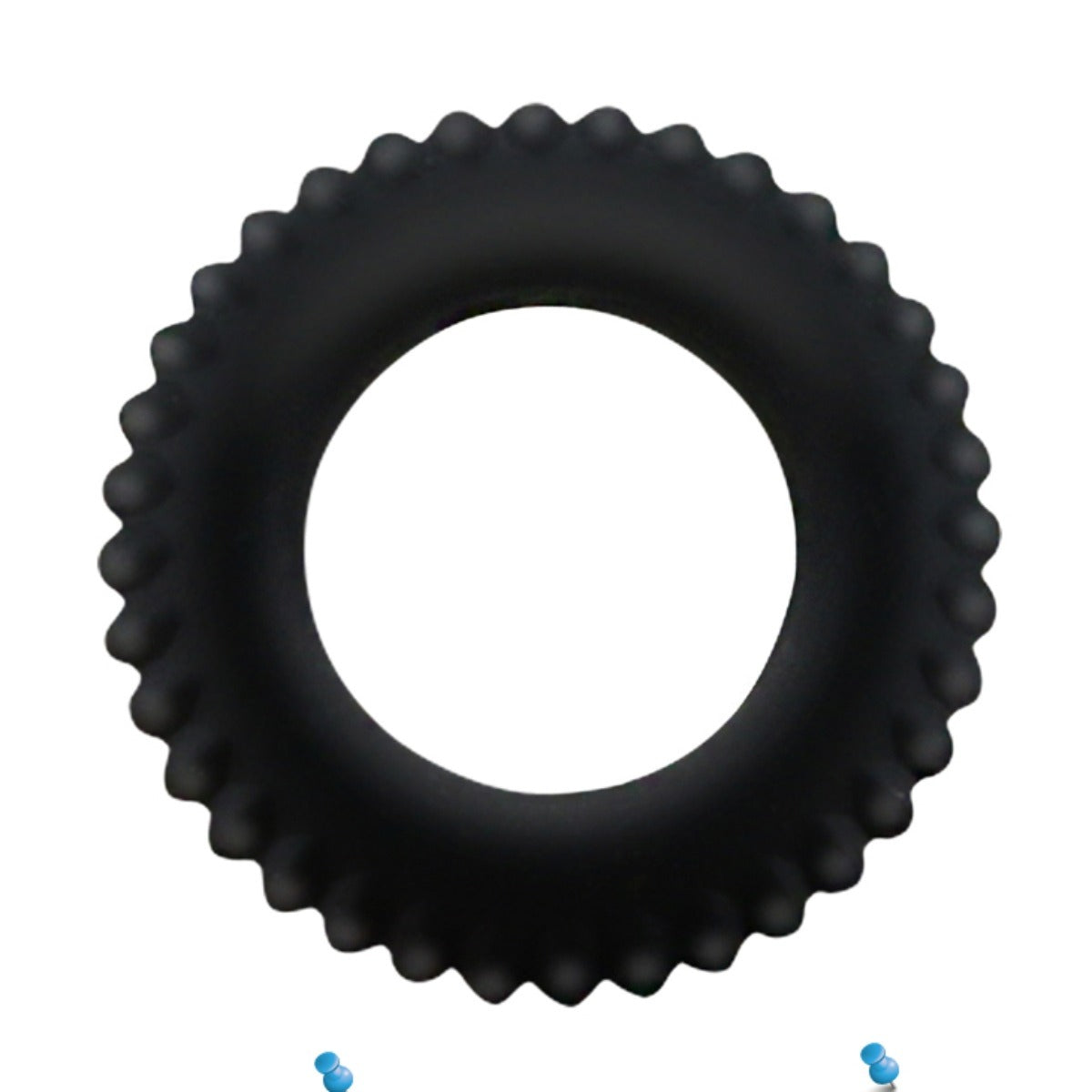 Pretty Love Titan Silicone Cock Ring 1 Black front view