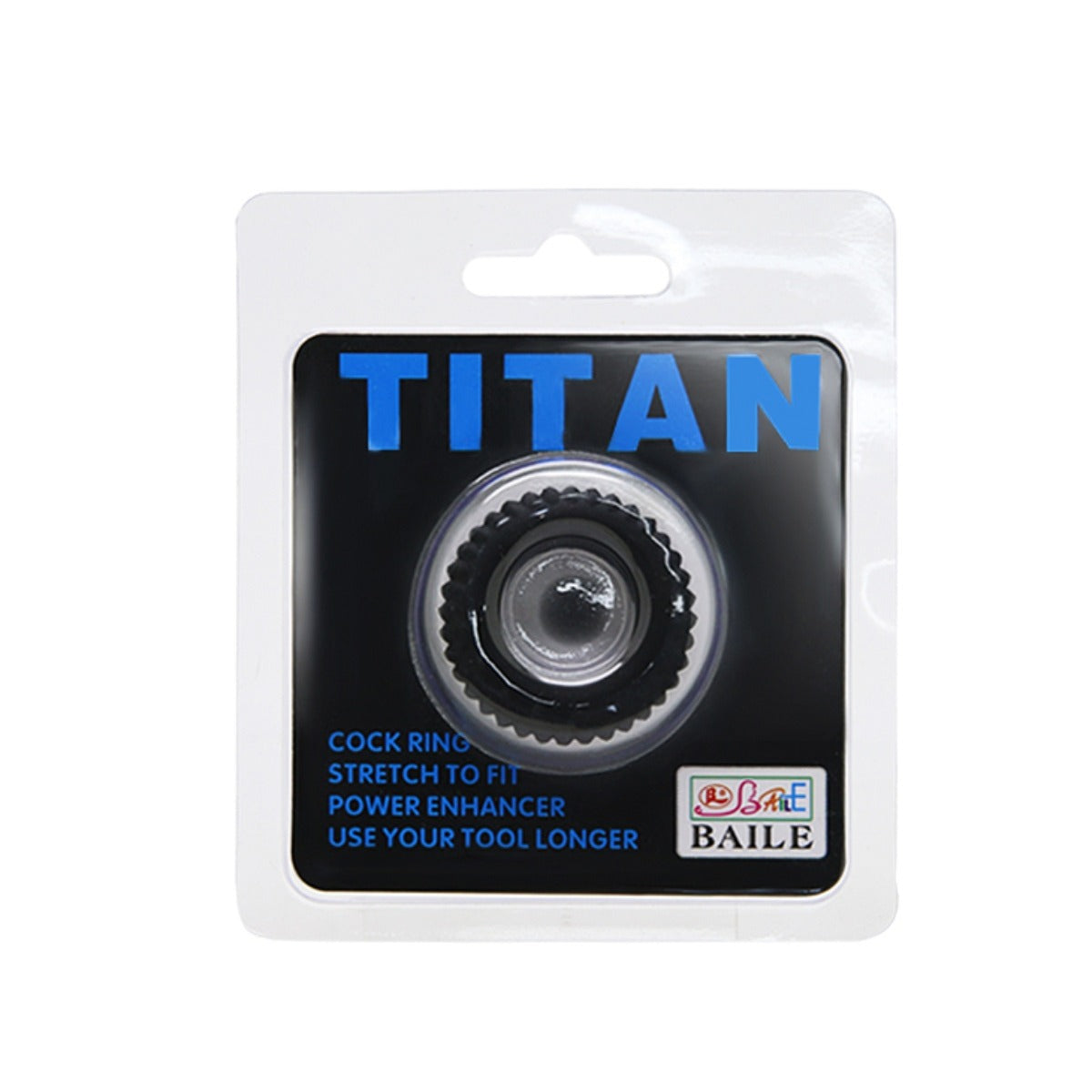 Pretty Love Titan Silicone Cock Ring 1 Black packaing