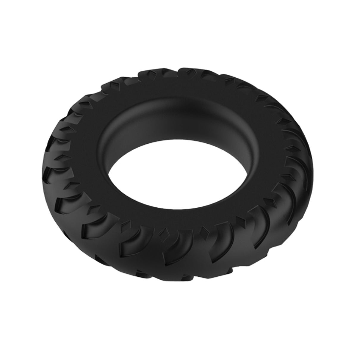 Pretty Love Titan Silicone Cock Ring 3 Black flat view