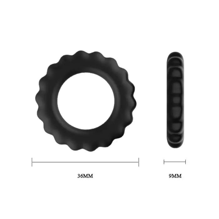 Pretty Love Titan Silicone Cock Ring Set dimensions of ring 1