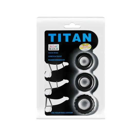 Pretty Love Titan Silicone Cock Ring Set Packaging front